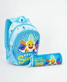 Baby Shark Gone Surfin School Bag & Pencil Case Set - 12 Inch