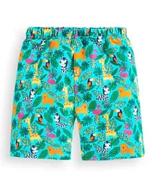 JoJo Maman Bebe Nappy Jungle Swim Shorts - Green