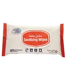 Cool & Cool Sanitizing Wipes - 40 Wipes