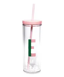 KATE SPADE Initial Tumbler With Straw Sparks Of Joy Letter E - 590mL