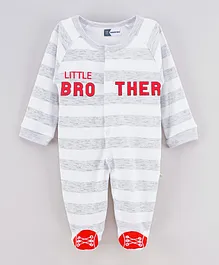 Mom's Love Little Brother Sleepsuit - Acru Melange