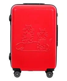 Biggdesign Cats Carry On Luggage Small - Red