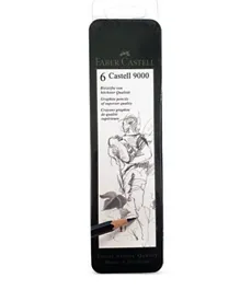 Faber Castell 9000 Graphite Pencil - 6 Pieces