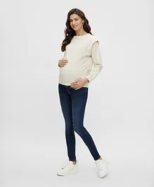Mamalicious Maternity Bottom Wear - Blue
