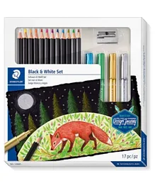 Staedtler Design Journey Mixed Black and White Set Multi Color - Pack of 17