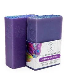 The Skin Concept Handmade Artisanal Jojoba Scrub Soap Bar Aloha Orchid - 105g