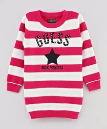 جيس كيدز فستان سويتر روك برينسيس للأطفال - أحمر