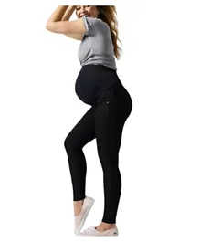 Mums & Bumps Blanqi Maternity Belly Support Skinny Jeans - Black Clean