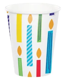Creative Converting Bright Birthday Hot & Cold Cup Pack of 8 - 266 ml