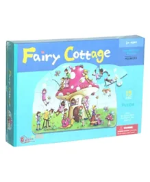 Tu Sun Fairy Cottage Shaped Floor Puzzle Multicolor - 15 Pieces