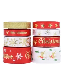 Highland Christmas Ribbons For Gift Wrapping - 8 Pieces