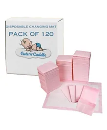 Cute 'n' Cuddle Disposable Changing Mats Pink - Pack of 120