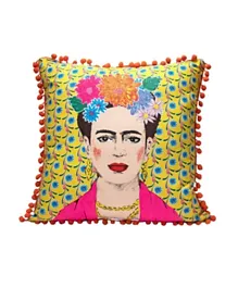 Talking Tables Frida Kahlo Cushion - Yellow