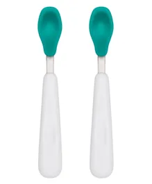 Oxo Tot Feeding Spoon Set With Soft Silicone - Teal