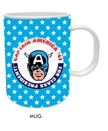 Marvel Captain America Kids Ceramic Mug Blue - 295 ml