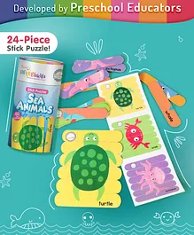 Intelliskills Sea Animals Stick Puzzles - 18 Pieces
