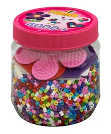 HAMA Midi Beads & Pegboards in Pink Tub
