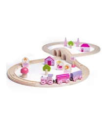 Bigjigs Rail Fairy Train Set Pink - 35 Pieces