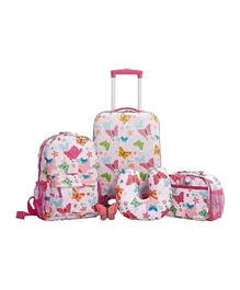 Travelers Club Luggage Set Butterfly - 5 Pieces