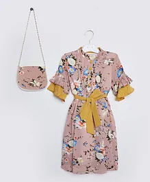 Amri Floral Dress - Pink