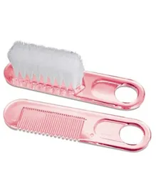 Farlin Baby Comb & Brush Set - Pink