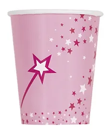 Unique Pink Princess And Unicorn Cups - Pack of 8