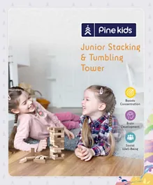Pine Kids Junior Stacking & Tumbling Tower - 39 Blocks