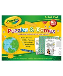 Alligator Crayola Puzzles and Games Artist Pad - English