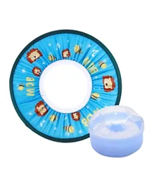 Star Babies Adjustable Shower Cap With Kids Powder Puff Pack of 2 - Blue