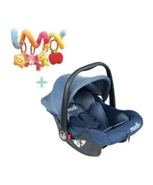 MOON Bibo Infant Carrier Blue + Spiral Activity Toy - Animals