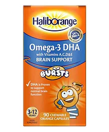 Haliborange Kids Omega-3 DHA with Vitamin A, C & D Chewable Capsules - 90 Burst