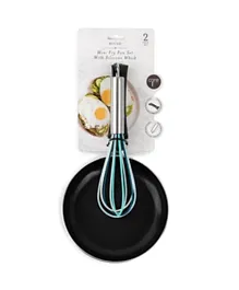 Core Mini Round Fry Pan With Silicone Whisk Set - Blue