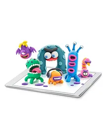 Hey Clay Aliens Set Colourful Modelling Air Dry Clay Kit - 15 Cans