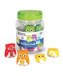 Learning Resources Snap-n-Learn Rainbow Owls - 20 Pieces