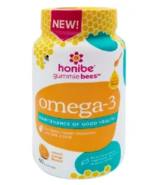 Honibe Kids Omega 3 & Orange Flavour Gummies - 60 Pieces