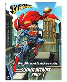 PMS Superman Sticker Activity Book over 30 Reusable Stickers - Red