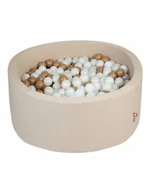 'Ezzro Round Ball Pit With 100 Balls - Golden