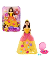 Mattel Disney Princess Flower Fashion Belle Doll - 32 cm
