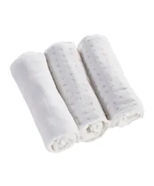 Kinder Valley Muslin Cloths Pack of 3 - White