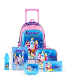 Disney Princess Adventure Begins 6-In-1 Trolley Backpack Set