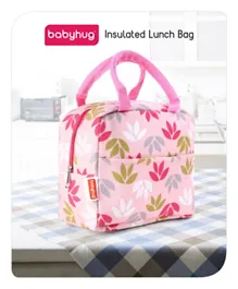 Babyhug Floral Print Insulated Lunch Bag - Pink
