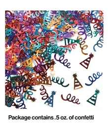 Creative Converting Foil Confetti Streamers & Hats Pack of 1 - Multicolor