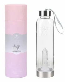 Prickly Pear Clear Quartz Interchangeable Crystal Water Bottle - 500 mL
