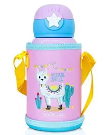 Dawson Sport My Alpaca Water Bottle with Straw and Outer Bag - 600ml