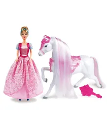 Pincess Doll Cinderella & Horse - Pink