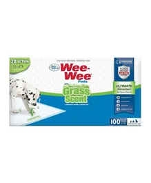 Four Paws Wee-Wee Grass-Scent Pads - 100 Count Box