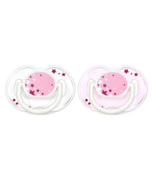 Philips Avent Night Time Soothers - Pink