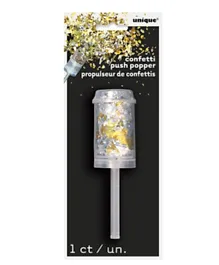 Unique Foil Confetti Popper -  Silver and Gold