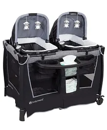 Baby Trend Quarry Retreat Twins Nursery Center - Black