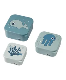Done By Deer Snack Box Set Sea Friends Blue - 3 Pieces